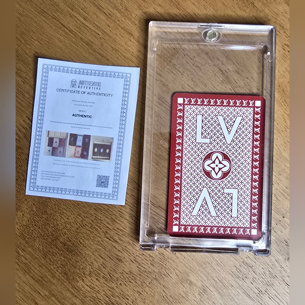 Louis Vuitton Playing Card! 5 Of Clubs ♣️ In Case, Excellent Condition, COA